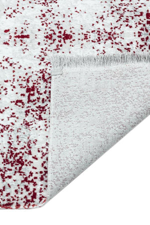 Lucca Washable Thin Red Kitchen Rug with Non-Slip Base 6004