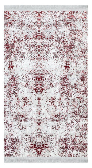 Lucca Washable Thin Red Kitchen Rug with Non-Slip Base 6004