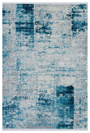 Luxia Modern Pattern Blue Living Room Rug 8603
