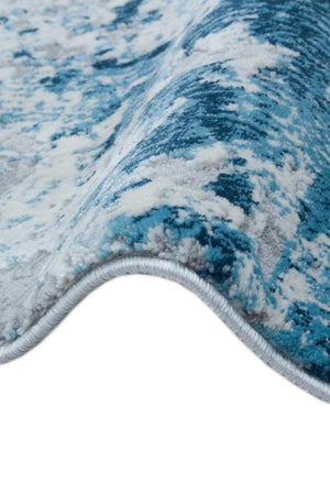 Luxia Modern Pattern Blue Living Room Rug 8603