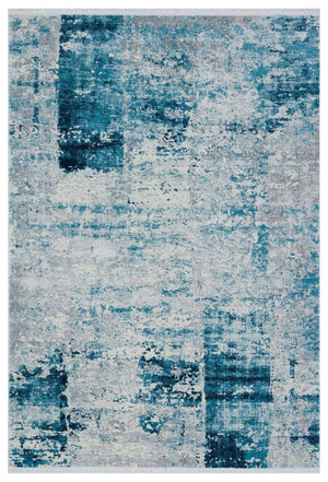 Luxia Modern Pattern Blue Living Room Rug 8603