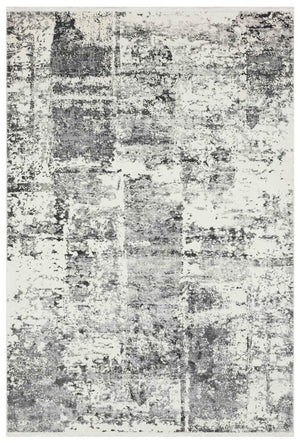 Luxia Modern Pattern Grey Living Room Rug 8605