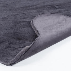 Meloni Anthracite Washable Plush Shaggy Post