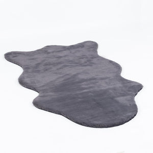Meloni Anthracite Washable Plush Shaggy Post