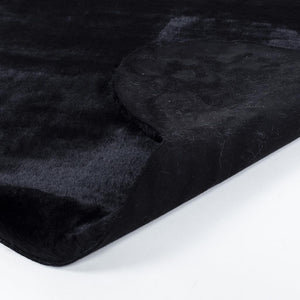 Meloni Black Washable Plush Shaggy Post