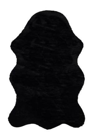 Meloni Black Washable Plush Shaggy Post