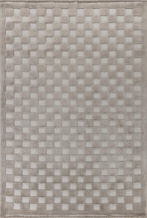 Orion Geometric and Embossed Patterned Beige Area Rug 4212