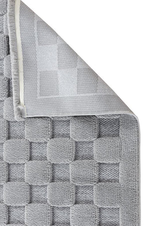 Orion Geometric and Embossed Patterned Gray Area Rug 4213