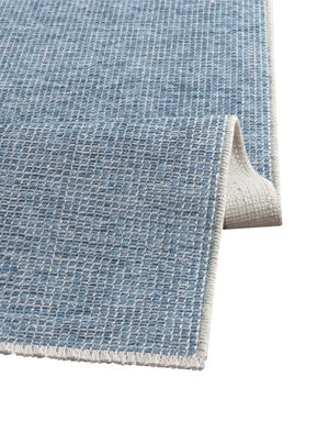 Pandora Plain Pattern Blue Thin Rug 2417