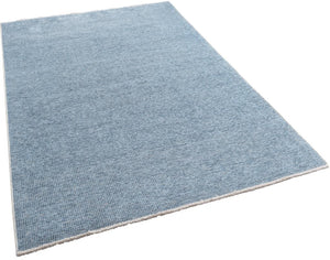 Pandora Plain Pattern Blue Thin Rug 2417