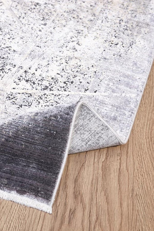 Queen Anthracite Bamboo Woven Modern Living Room Rug 8111