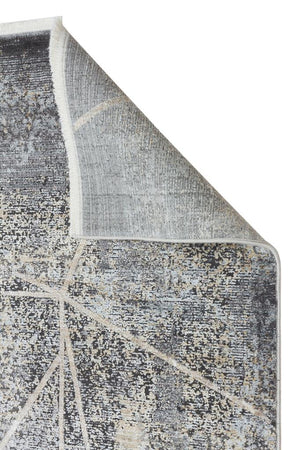 Queen Anthracite Bamboo Woven Modern Living Room Rug 8111