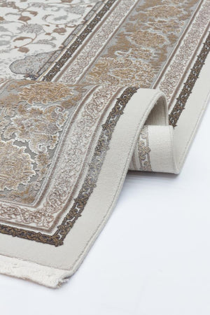 Queen Beige Bamboo Woven Modern Living Room Rug 8117