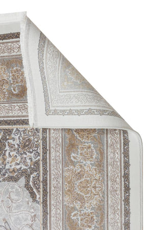 Queen Beige Bamboo Woven Modern Living Room Rug 8117