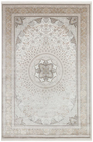 Queen Beige Bamboo Woven Modern Living Room Rug 8117