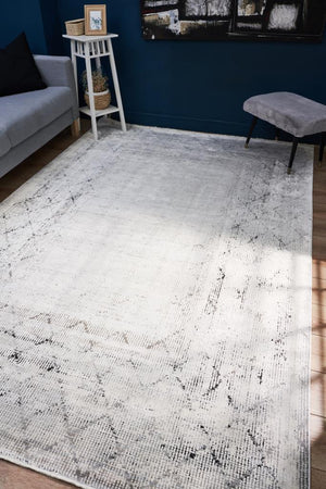 Queen Cream Bamboo Woven Modern Living Room Rug 8107