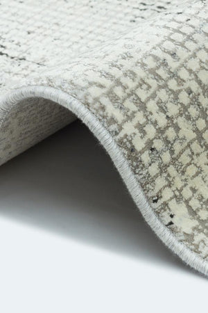 Queen Cream Bamboo Woven Modern Living Room Rug 8107