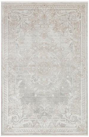Queen Cream Bamboo Woven Modern Living Room Rug 8116