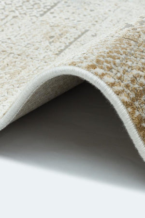 Queen Gold Bamboo Woven Modern Living Room Rug 8101