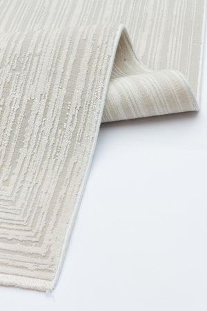 Queen White Bamboo Woven Modern Living Room Rug 8112