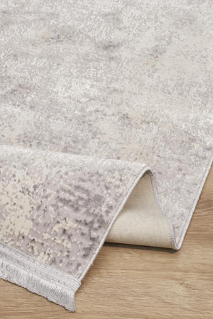 Riena Thin White Kitchen Rug with Washable Non-Slip Base 1111