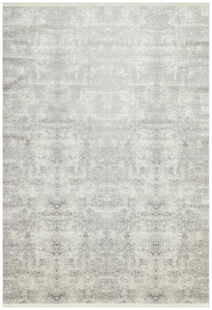 Riena Thin White Kitchen Rug with Washable Non-Slip Base 1111
