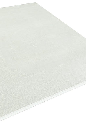 Riena Thin White Kitchen Rug with Washable Non-Slip Base 1121