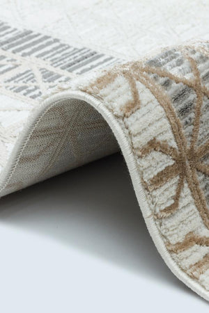 Savannah Modern Framed Cream Area Rug