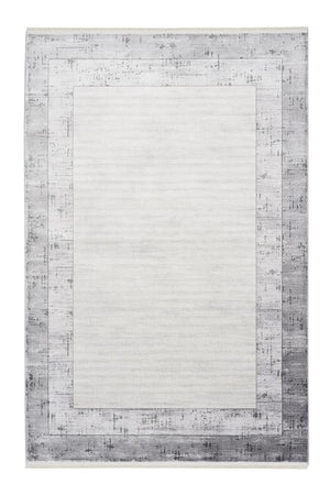 Serenity Gray Viscose Woven Modern Living Room Rug 7811