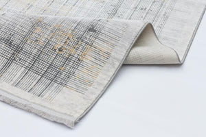 Serenity Gray Viscose Woven Modern Living Room Rug 7832