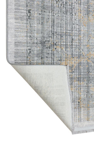 Serenity Gray Viscose Woven Modern Living Room Rug 7832