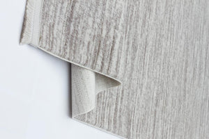 Solid Modern and Plain Patterned Fringed Gray Rug 8332