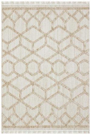 Vesta Scandinavian and Embossed Patterned Beige Area Rug 9521