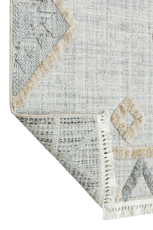 Vesta Scandinavian and Embossed Patterned Beige Area Rug 9542