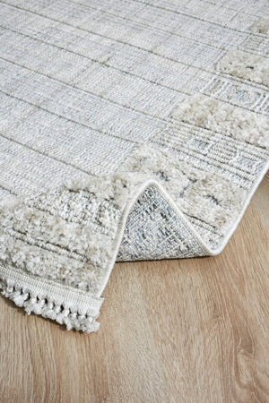 Vesta Scandinavian and Embossed Patterned Beige Area Rug 9551