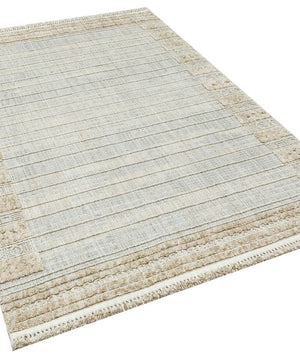 Vesta Scandinavian and Embossed Patterned Beige Area Rug 9551
