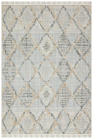 Vesta Scandinavian and Embossed Patterned Beige Area Rug 9561