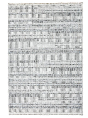 Vesta Scandinavian and Embossed Patterned Gray Area Rug 9531