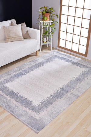 Vivaldi Blue Modern Living Room Rug 9701
