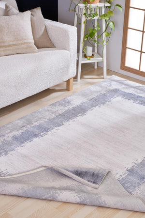 Vivaldi Blue Modern Living Room Rug 9701