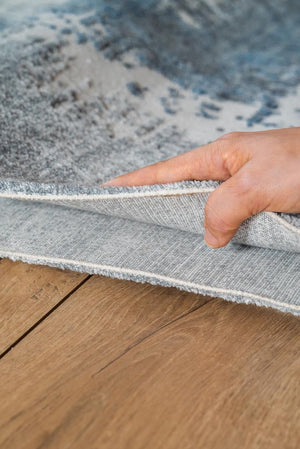 Vivaldi Blue Modern Living Room Rug 9701