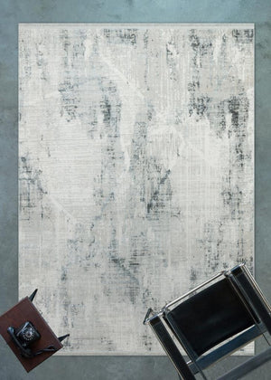Vivaldi Gray Blue Modern Living Room Rug 9741