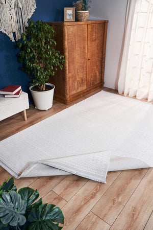 Vivaldi White Modern Living Room Rug 9761