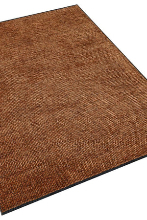 Zenith Washable Plain Pattern Terracotta Rug 8903