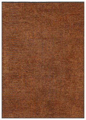 Zenith Washable Plain Pattern Terracotta Rug 8903