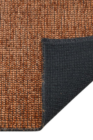 Zenith Washable Plain Pattern Terracotta Rug 8903