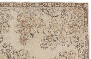 Beige Over Dyed Vintage Rug 6'8'' x 9'7'' ft 203 x 293 cm