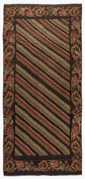 Karabakh Over Dyed Kilim Rug 4'10'' x 10'4'' ft 147 x 315 cm