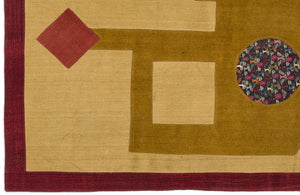 Mixed Over Dyed Kilim Patchwork Unique Rug 4'5'' x 6'4'' ft 134 x 194 cm