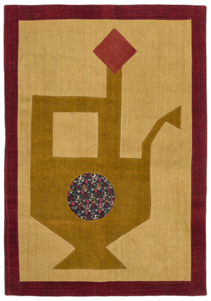 Mixed Over Dyed Kilim Patchwork Unique Rug 4'5'' x 6'4'' ft 134 x 194 cm